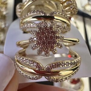 Elegant engagement Gold plated Stone Ring